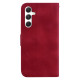 For Samsung Galaxy S24+ 5G Seven-shaped Embossed Leather Phone Case(Red)
