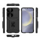 For Samsung Galaxy S24+ 5G Camshield Robot TPU Hybrid PC Phone Case(Black)