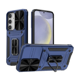 For Samsung Galaxy S24+ 5G Camshield Robot TPU Hybrid PC Phone Case(Blue)