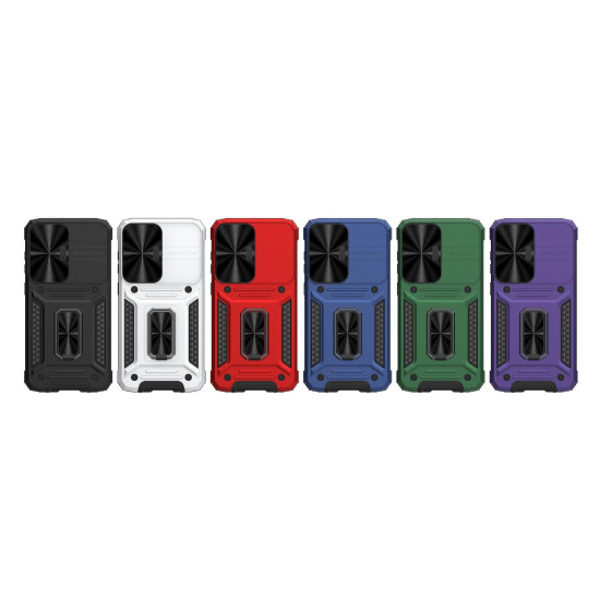 For Samsung Galaxy S24+ 5G Camshield Robot TPU Hybrid PC Phone Case(Blue)