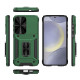 For Samsung Galaxy S24+ 5G Camshield Robot TPU Hybrid PC Phone Case(Green)
