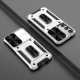 For Samsung Galaxy S24+ 5G Camshield Robot TPU Hybrid PC Phone Case(Silver)