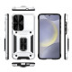 For Samsung Galaxy S24+ 5G Camshield Robot TPU Hybrid PC Phone Case(Silver)