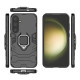 For Samsung Galaxy S24+ 5G PC + TPU Shockproof Protective Phone Case with Magnetic Ring Holder(Black)