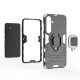 For Samsung Galaxy S24+ 5G PC + TPU Shockproof Protective Phone Case with Magnetic Ring Holder(Black)