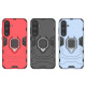 For Samsung Galaxy S24+ 5G PC + TPU Shockproof Protective Phone Case with Magnetic Ring Holder(Red)