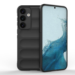 For Samsung Galaxy S24+ 5G Magic Shield TPU + Flannel Phone Case(Black)