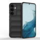 For Samsung Galaxy S24+ 5G Magic Shield TPU + Flannel Phone Case(Black)