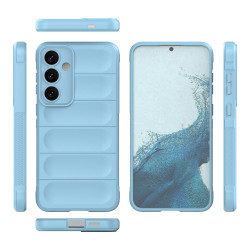 For Samsung Galaxy S24+ 5G Magic Shield TPU + Flannel Phone Case(Light Blue)
