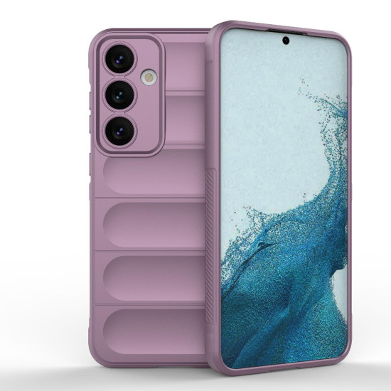 For Samsung Galaxy S24+ 5G Magic Shield TPU + Flannel Phone Case(Purple)