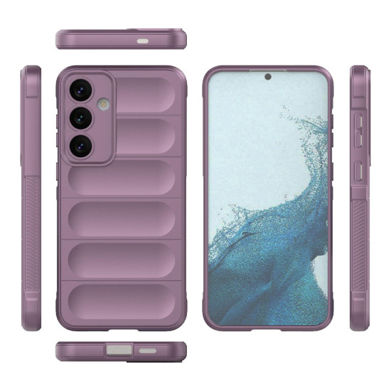 For Samsung Galaxy S24+ 5G Magic Shield TPU + Flannel Phone Case(Purple)