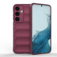 For Samsung Galaxy S24+ 5G Magic Shield TPU + Flannel Phone Case(Wine Red)