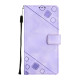 For Samsung Galaxy S24+ 5G Skin-feel Embossed Leather Phone Case(Light Purple)
