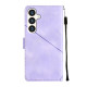 For Samsung Galaxy S24+ 5G Skin-feel Embossed Leather Phone Case(Light Purple)