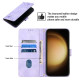 For Samsung Galaxy S24+ 5G Skin-feel Embossed Leather Phone Case(Light Purple)