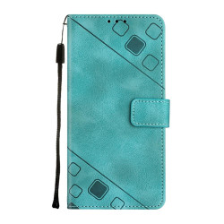 For Samsung Galaxy S24+ 5G Skin-feel Embossed Leather Phone Case(Green)