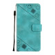For Samsung Galaxy S24+ 5G Skin-feel Embossed Leather Phone Case(Green)
