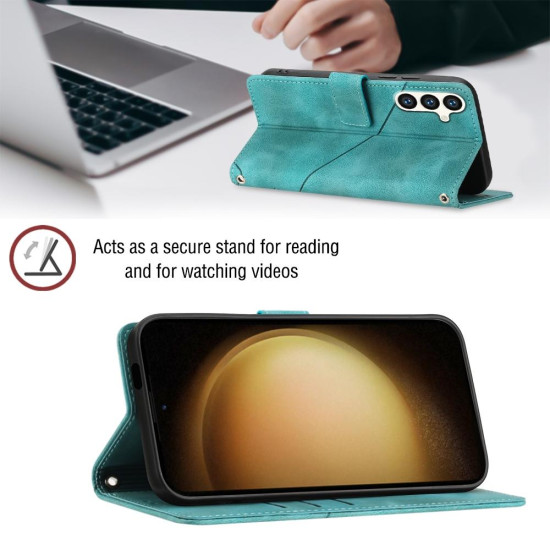 For Samsung Galaxy S24+ 5G Skin-feel Embossed Leather Phone Case(Green)