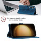 For Samsung Galaxy S24+ 5G Skin-feel Embossed Leather Phone Case(Blue)