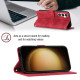 For Samsung Galaxy S24+ 5G Skin-feel Embossed Leather Phone Case(Red)
