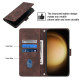 For Samsung Galaxy S24+ 5G Skin-feel Embossed Leather Phone Case(Brown)