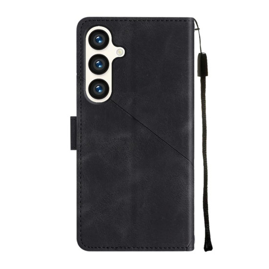 For Samsung Galaxy S24+ 5G Skin-feel Embossed Leather Phone Case(Black)