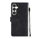 For Samsung Galaxy S24+ 5G Skin-feel Embossed Leather Phone Case(Black)