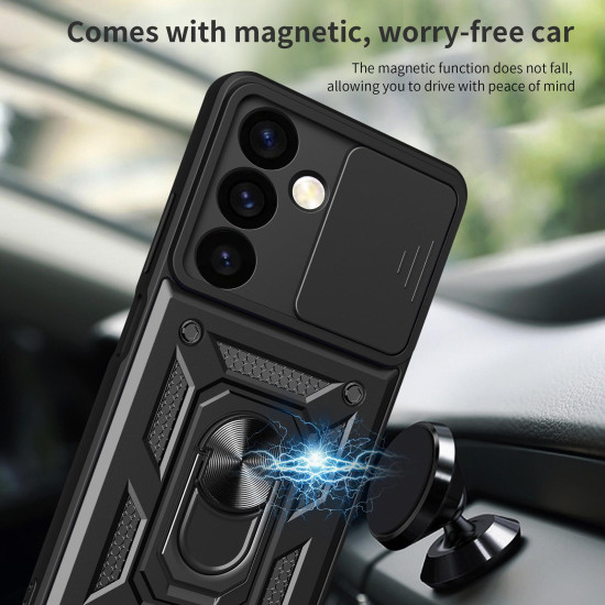 For Samsung Galaxy S24+ 5G Sliding Camera Cover Design TPU+PC Phone Case(Silver)