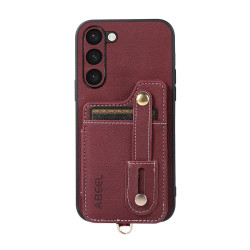 For Samsung Galaxy S23 5G ABEEL Litchi Texture Card Bag PU Phone Case(Purple)