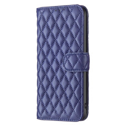 For Samsung Galaxy S24+ 5G Diamond Lattice Wallet Flip Leather Phone Case(Blue)