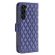 For Samsung Galaxy S24+ 5G Diamond Lattice Wallet Flip Leather Phone Case(Blue)