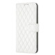 For Samsung Galaxy S24+ 5G Diamond Lattice Wallet Flip Leather Phone Case(White)
