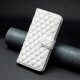 For Samsung Galaxy S24+ 5G Diamond Lattice Wallet Flip Leather Phone Case(White)
