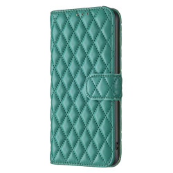 For Samsung Galaxy S24+ 5G Diamond Lattice Wallet Flip Leather Phone Case(Green)