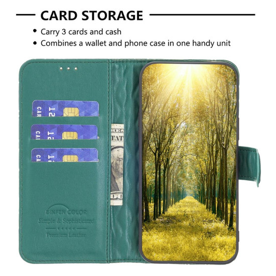 For Samsung Galaxy S24+ 5G Diamond Lattice Wallet Flip Leather Phone Case(Green)