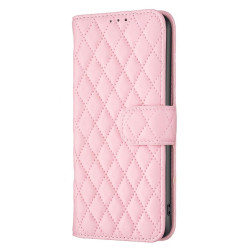For Samsung Galaxy S24+ 5G Diamond Lattice Wallet Flip Leather Phone Case(Pink)