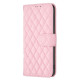 For Samsung Galaxy S24+ 5G Diamond Lattice Wallet Flip Leather Phone Case(Pink)