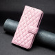 For Samsung Galaxy S24+ 5G Diamond Lattice Wallet Flip Leather Phone Case(Pink)