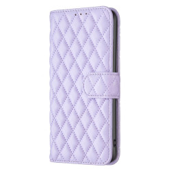 For Samsung Galaxy S24+ 5G Diamond Lattice Wallet Flip Leather Phone Case(Purple)