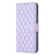 For Samsung Galaxy S24+ 5G Diamond Lattice Wallet Flip Leather Phone Case(Purple)