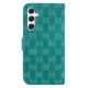 For Samsung Galaxy S24+ 5G Double 8-shaped Embossed Leather Phone Case(Green)