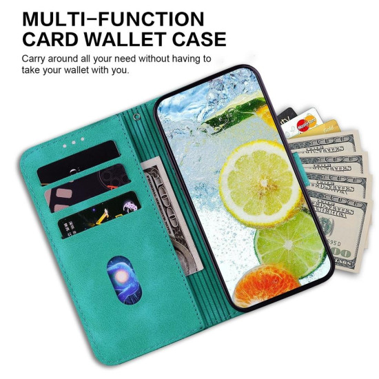 For Samsung Galaxy S24+ 5G Double 8-shaped Embossed Leather Phone Case(Green)