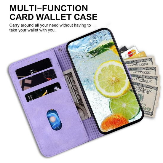 For Samsung Galaxy S24+ 5G Double 8-shaped Embossed Leather Phone Case(Purple)