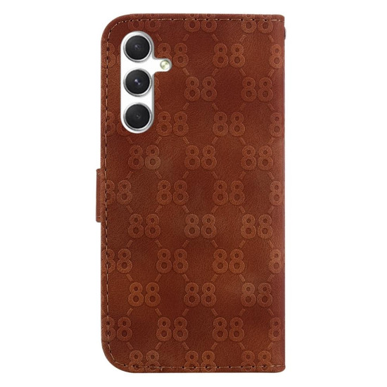 For Samsung Galaxy S24+ 5G Double 8-shaped Embossed Leather Phone Case(Brown)