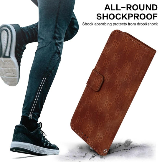 For Samsung Galaxy S24+ 5G Double 8-shaped Embossed Leather Phone Case(Brown)