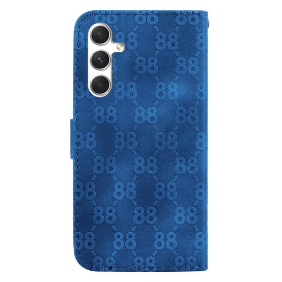 For Samsung Galaxy S24+ 5G Double 8-shaped Embossed Leather Phone Case(Blue)
