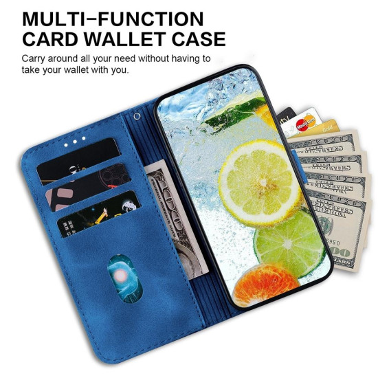 For Samsung Galaxy S24+ 5G Double 8-shaped Embossed Leather Phone Case(Blue)
