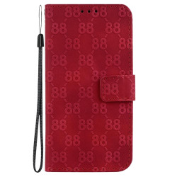 For Samsung Galaxy S24+ 5G Double 8-shaped Embossed Leather Phone Case(Red)