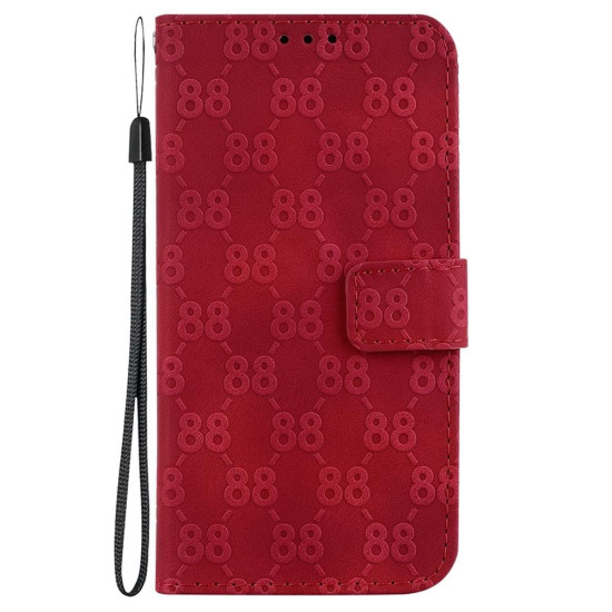 For Samsung Galaxy S24+ 5G Double 8-shaped Embossed Leather Phone Case(Red)