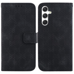 For Samsung Galaxy S24+ 5G Double 8-shaped Embossed Leather Phone Case(Black)